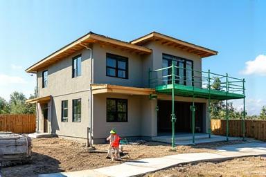 省エネ住宅の施工現場